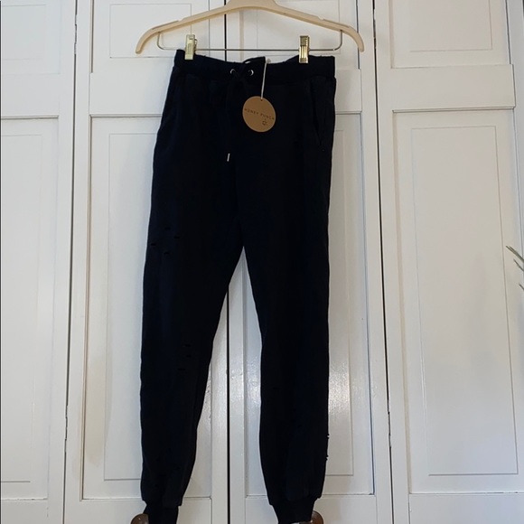Black honey punch joggers with rips - Picture 1 of 2